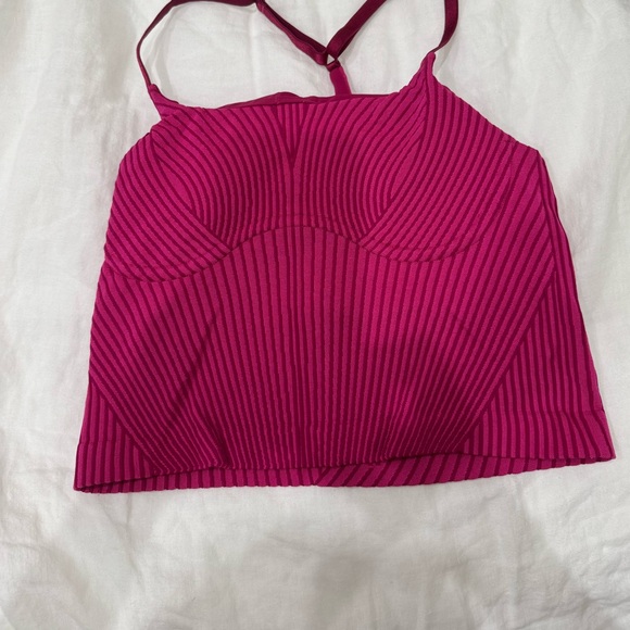 lululemon Sonic Pink Corset Sports Bra - Picture 1 of 2